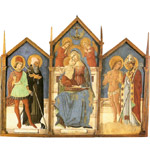 Trittico Madonna in trono con i santi Matteo da Gualdo